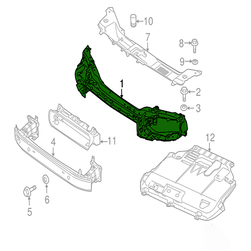 Womala Voor Radiateursteun OE 31335263 Voorframe voor Volvo S40 V50 C30